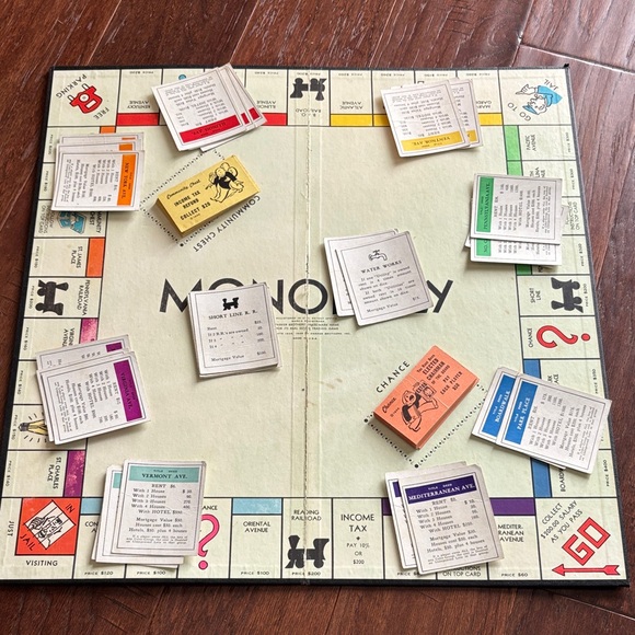 Parker Brothers 1936-1961 Monopoly Board Game and Pieces - Picture 1 of 11